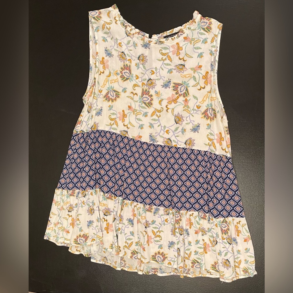 Staccato Cream Floral Blouse with Multicolor Print
